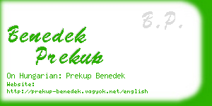 benedek prekup business card